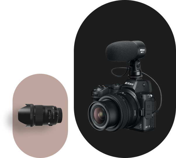 camera with lens